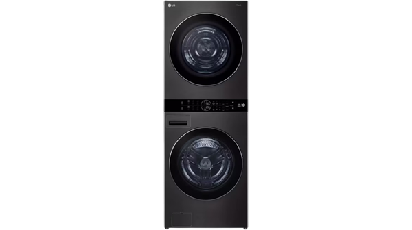 LG + 5.0 cu. ft. Front Load Washer and 7.8 cu. ft. Electric Dryer with Ventless Heat Pump
