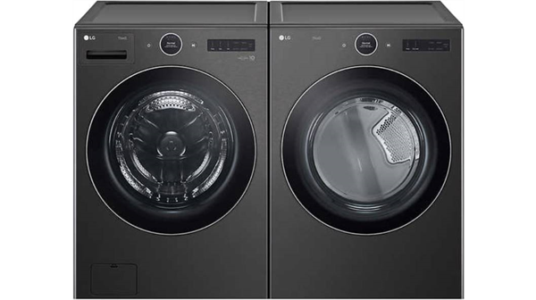 LG + 5.0 cu. ft. Mega Capacity Front Load Washer and 7.4 cu. ft. Electric Ultra Large Capacity Dryer