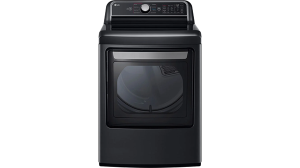 LG + 7.3 cu. ft. Rear Control Electric Dryer with EasyLoad Door